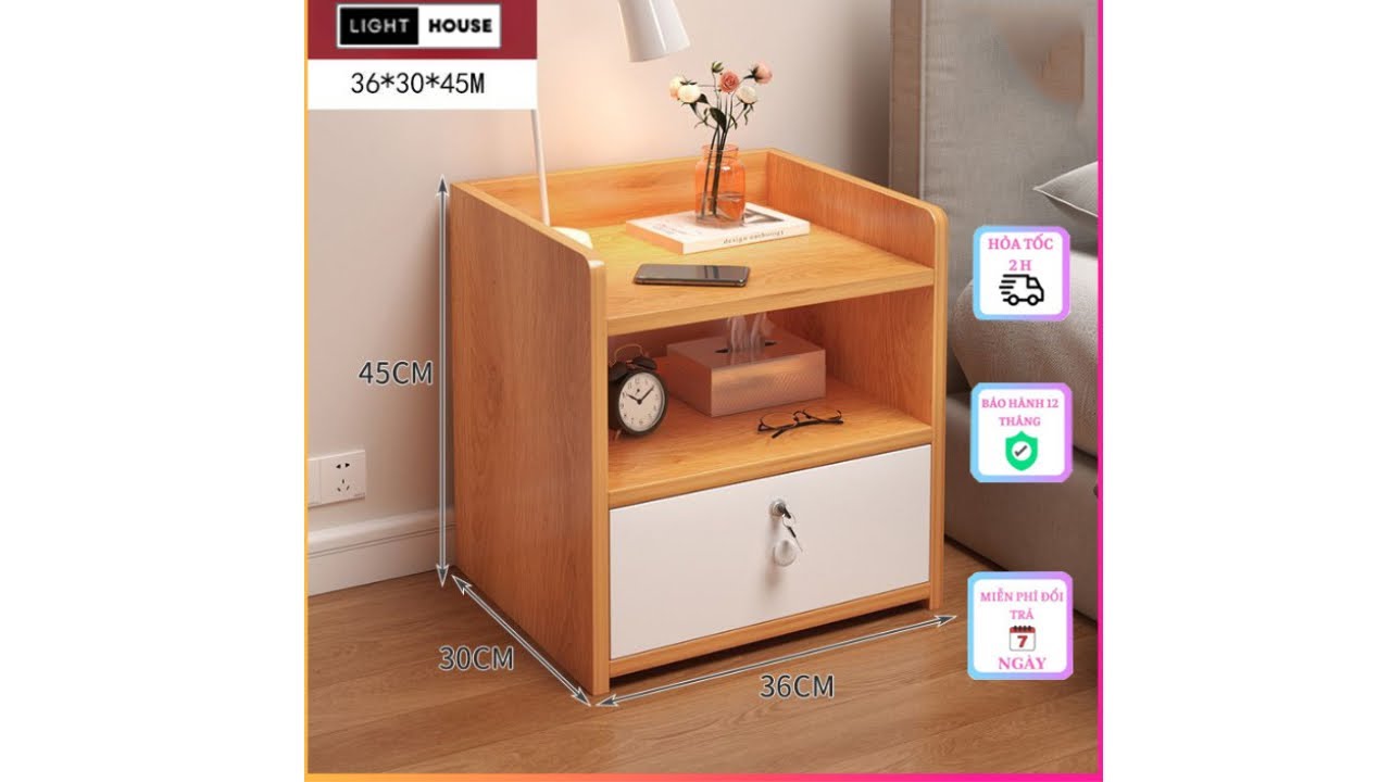 Hướng dẫn mọi người lắp ráp tủ đầu giường có khoá