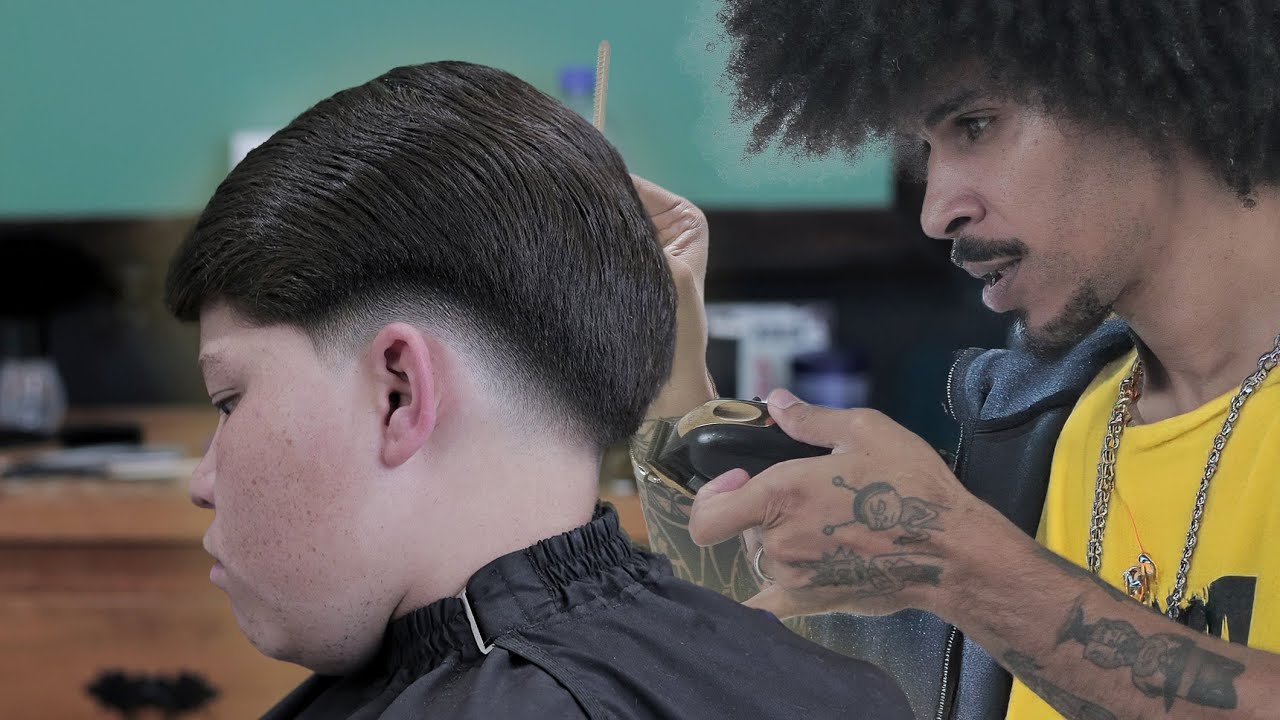 Como fazer degradê low fade escurinho em cabelo liso