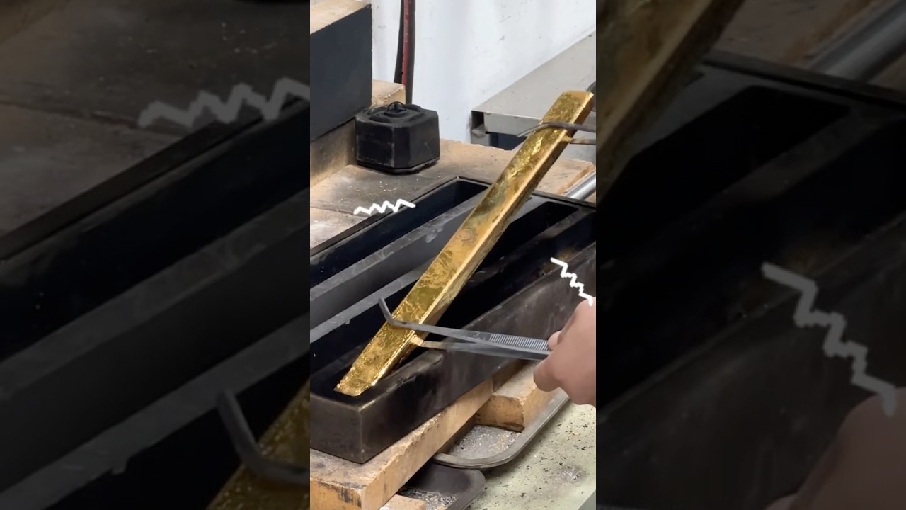 😍I really love the process of making 24k gold bars. 