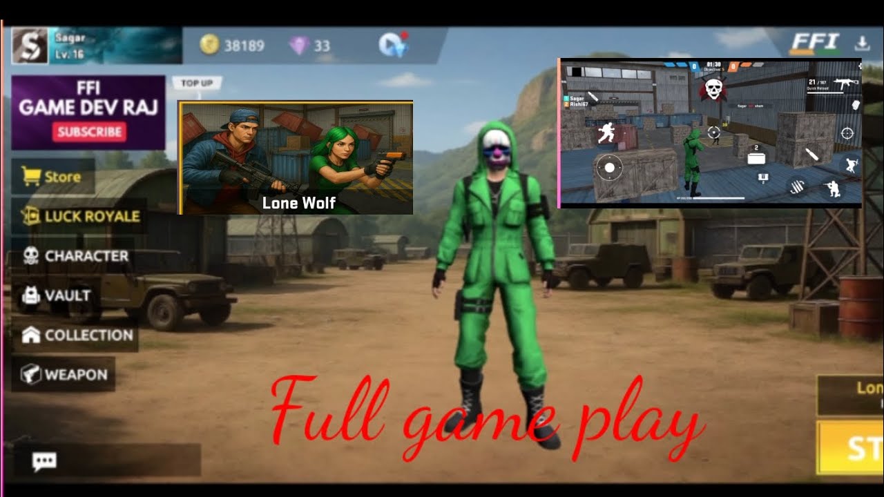 FFI BR loan wolf full gameplay