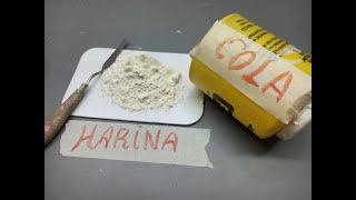 Solo HARINA Y COLA . Maravillosas texturas con materiales caseros. #texturas #manualidadesfaciles