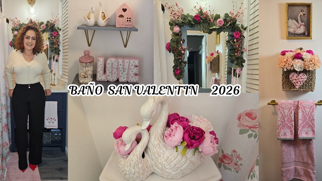 DECORACION BAÑO SAN VALENTIN 2026 💝💐💝💐#valentinesday #14defebrero #decoration #decor #hogar 