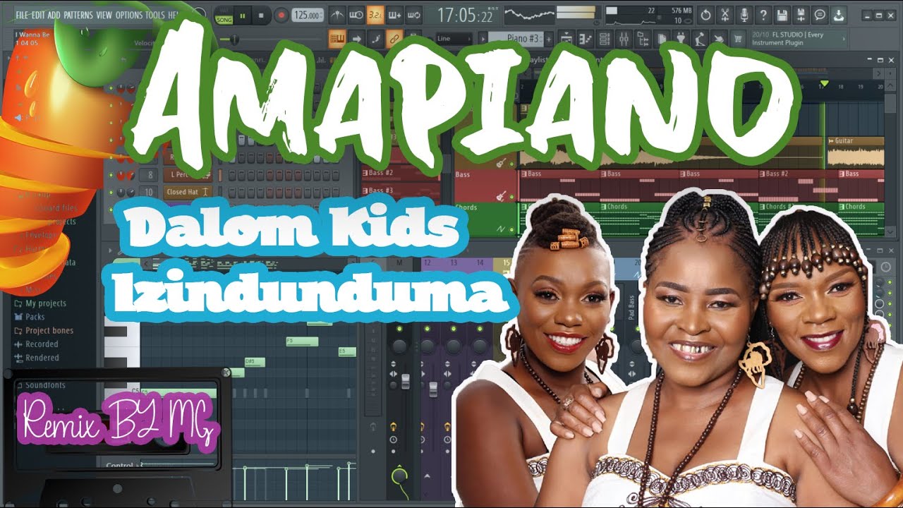 How to make Amapiano Remix on FL Studio Dalom Kids Izindunduma