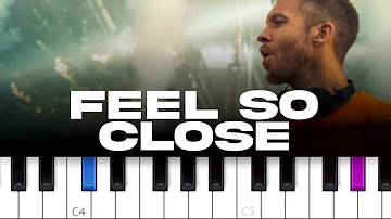 Calvin Harris - Feel So Close (piano tutorial)