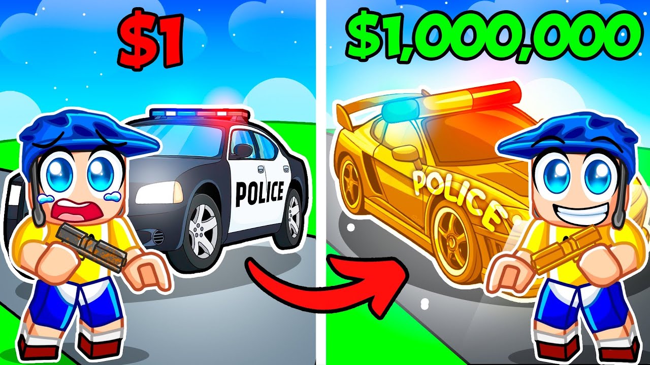 $1 To $1,000,000 POLICE In Roblox!
