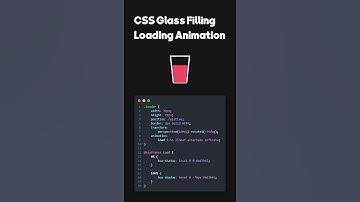 CSS Glass Filling Loading Animation | #shorts