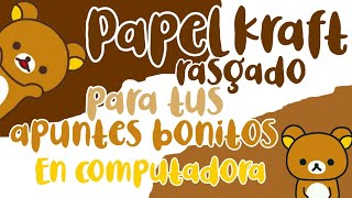 Papel Kraft Digital Apuntes Bonitos Digitales En Word Apuntes Bonitos En Computadora Youtube