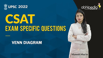 UPSC CSAT I Quantitative Aptitude Important questions  on Venn Diagram | BY MUNESH MA