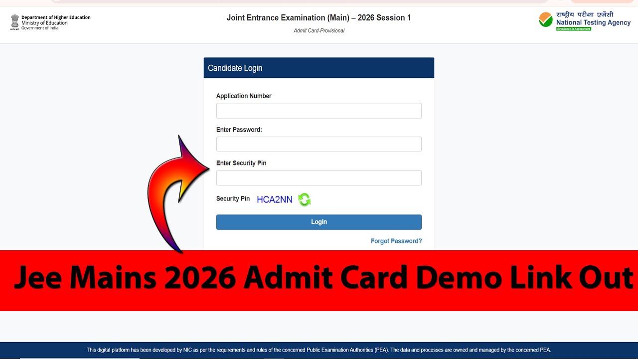 JEE Mains 2026 Admit Card Link Out ? |  Direct Active Link | NTA Big Update