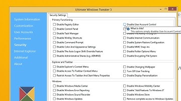 Enable OR Disable User Account Control  Security Tweaks    Windows 8 and 8 1   A Step by Step Tutori