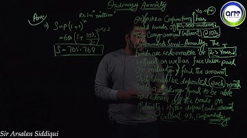 AFC 3 (QMT) Ordinary Annuity part 4 by Sir Arsalan Siddiqui (ARTT Business School)