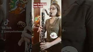 Super Mario World Music - Castle Theme on Bass Clarinet! #shorts #nintendo
