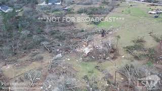 3-4-2019 Beauregard, Al Extreme tornado damage from drone including CR38 total destruction aerial