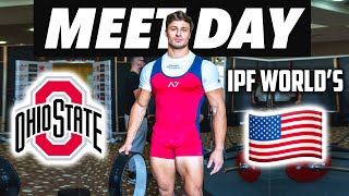 POWERLIFTING MEET DAY | OSU 1ST IN THE WORLD | IPF University World's
