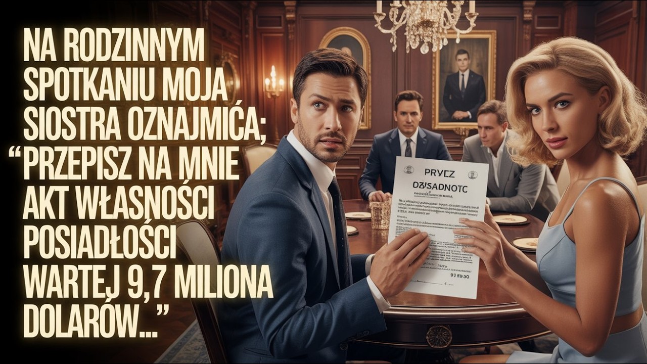 Na rodzinnym spotkaniu moja siostra oznajmiła „Przepisz na mnie akt własności posiadłości wartej 9,7