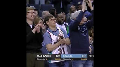 Mike Conley hits a three from the line and draws the foul at the three point line and was feeling it