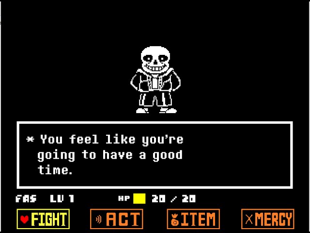 UNDERTALE - Pacifist Run Sans Battle 