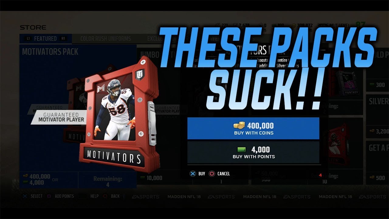 MOTIVATOR PROMO SUCKS! MADDEN 18 ULTIMATE TEAM