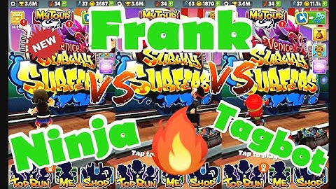 Frank vs Ninja vs Tagbot Who Do You Think Will Win? | Subway Surfers Gameplay Android