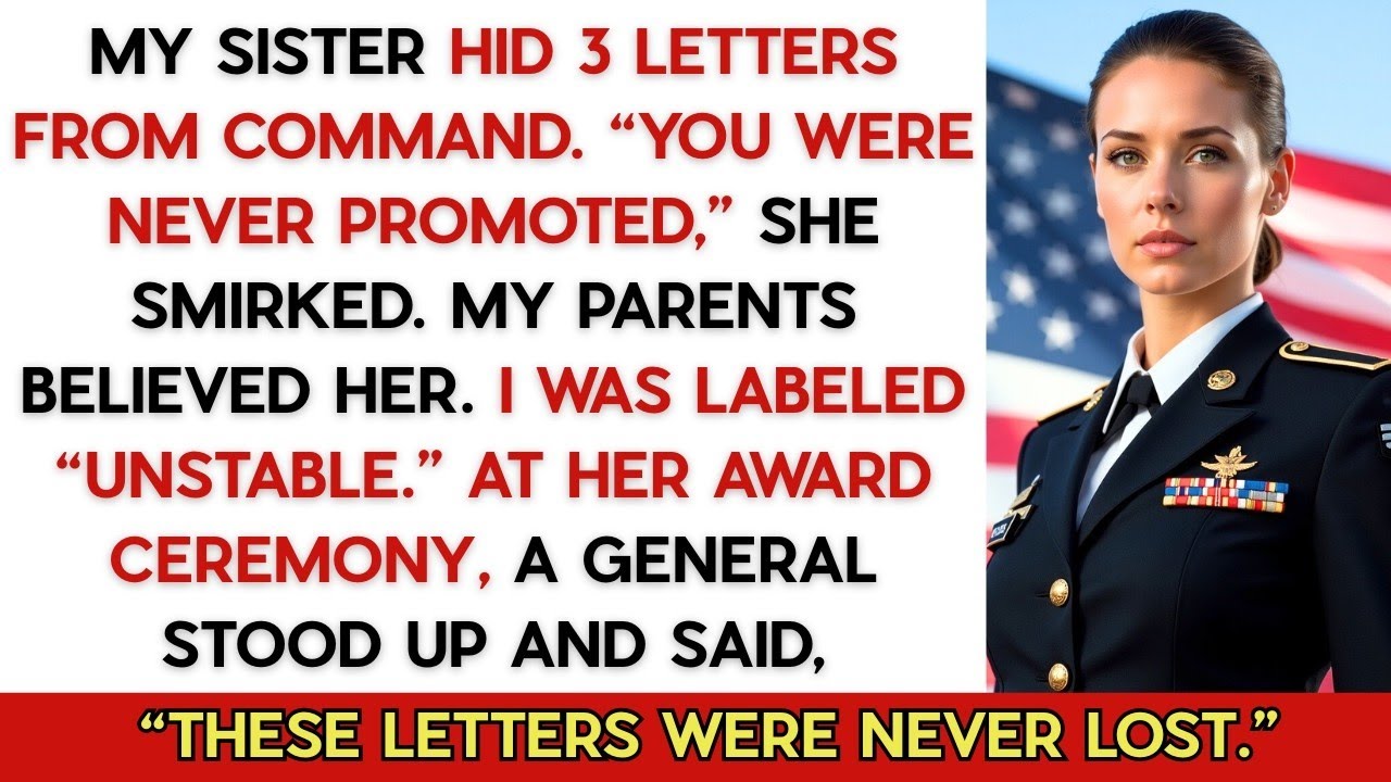 My Sister Hid My 3 Letters From Command — She Went White at the Award Ceremony.