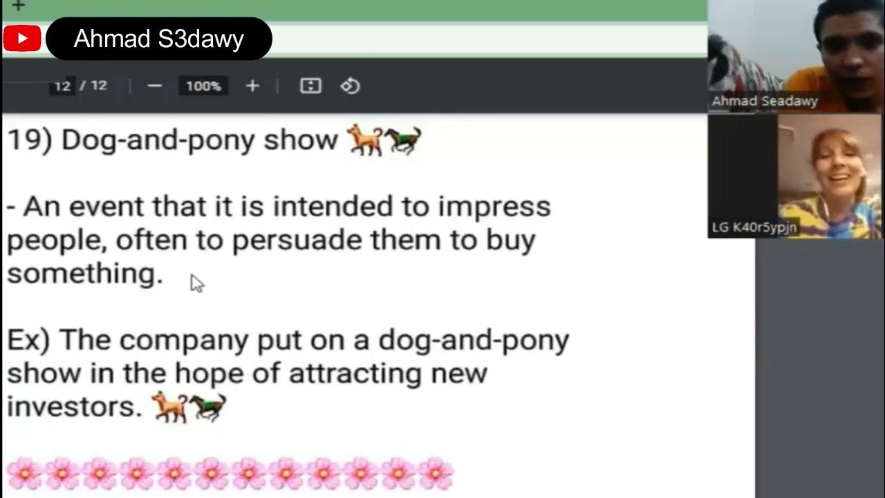 English Idioms and expressions ️ Dog and pony show 🐕🐎 YouTube