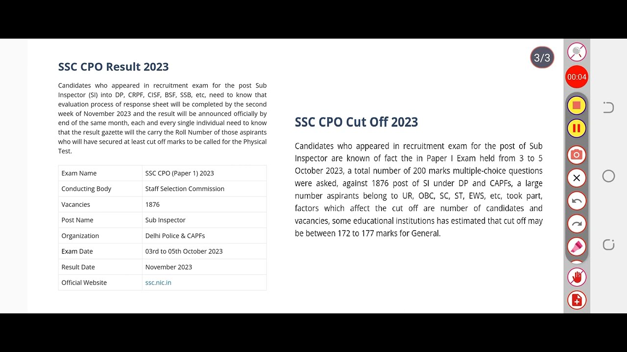 SSC CPO Result 2023 PDF Download @ssc.nic.in - YouTube