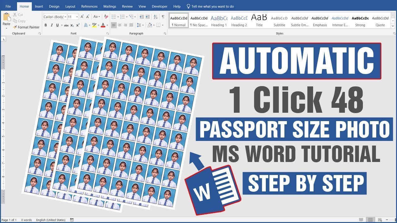 1-click-automatic-48-passport-size-photo-a-a4-page-size-in-ms-word