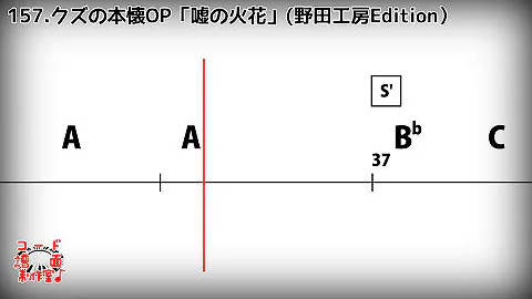 【コード譜面】クズの本懐OP「嘘の火花」(ギター演奏用)