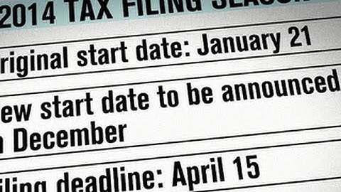Tax season delayed as a result of government shutdown