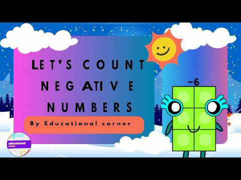 Let's count Negative Numbers for kids with Numberblocks|@Educationalcorner110