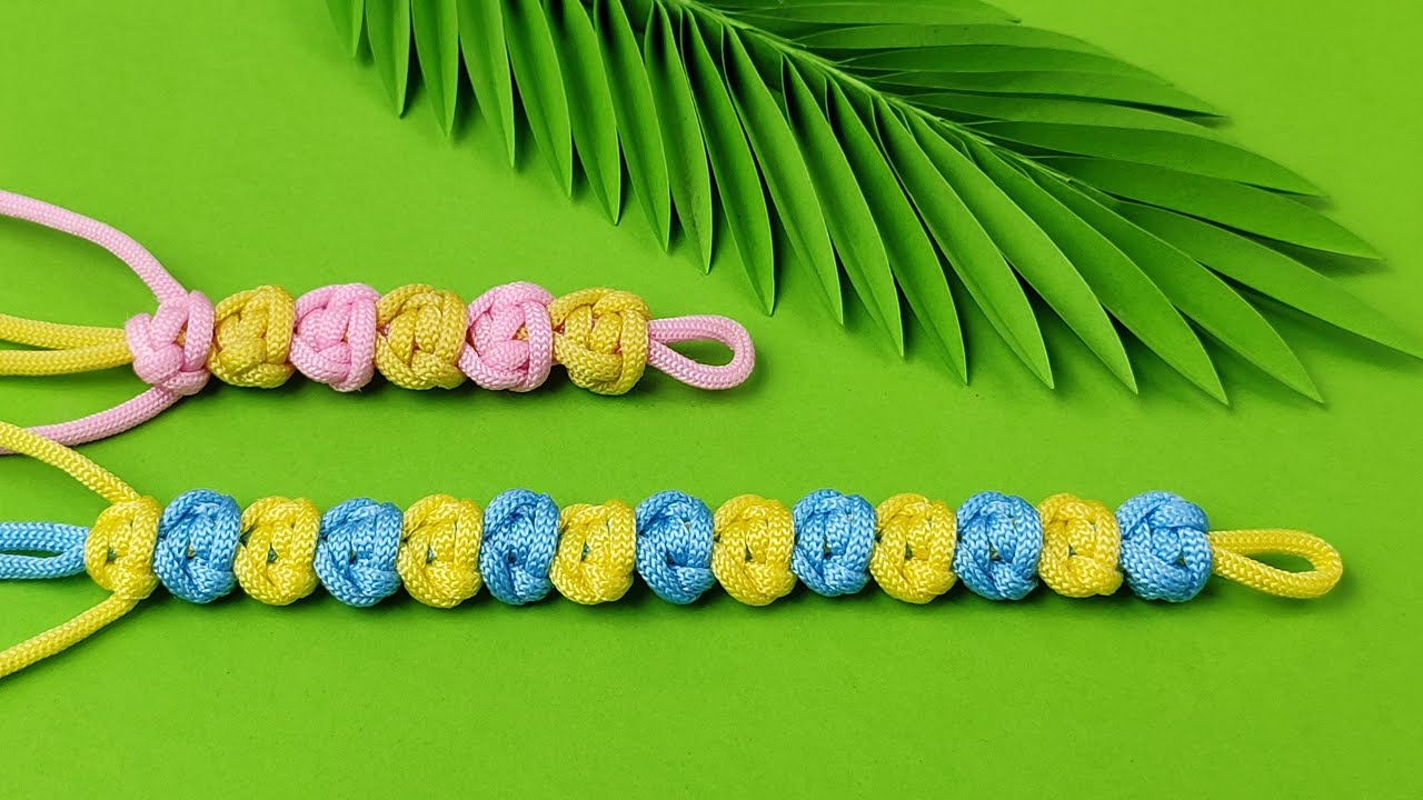 How to tie easy knot pattern # Paracord/Macrame #2b - YouTube