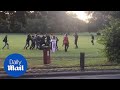 Dozens of youths in violent brawl on wandsworth common