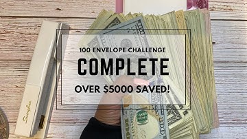 100 ENVELOPE CHALLENGE COMPLETED! | UN-STUFFING THIS HUGE SAVINGS CHALLENGE | OVER $5000 IN CASH!