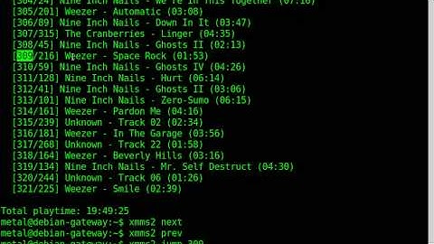 BASH tutorial - Music player XMMS2