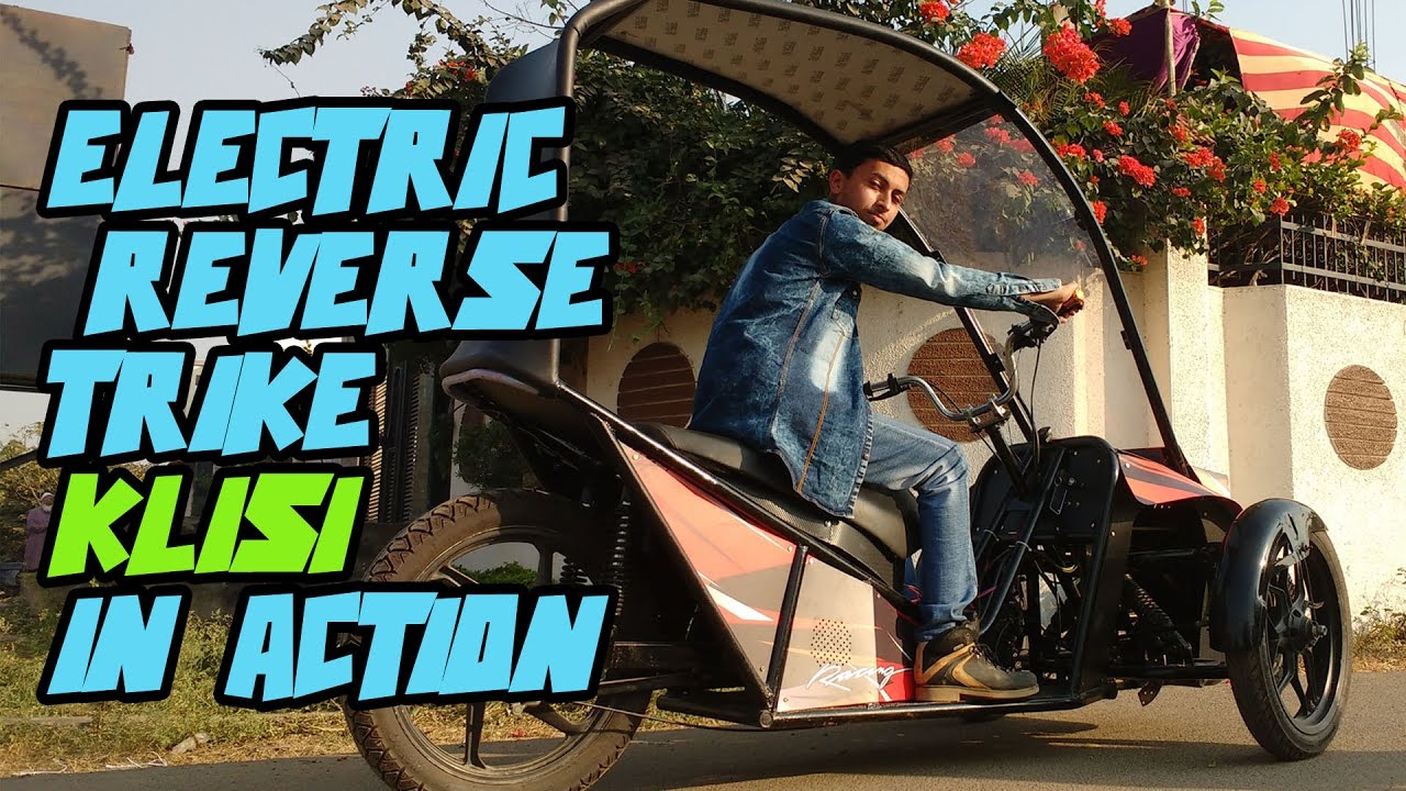 Electric Reverse Trike KLISI in action 