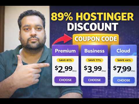 Hostinger | 95% Discount Coupon Code | 2026 Premium, Business & Cloud Startup Plans Review
