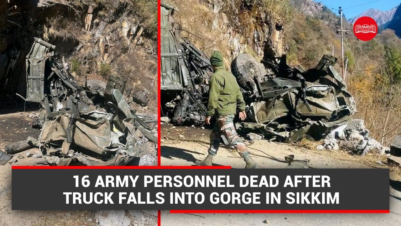 16 army personnel dead after truck falls into gorge in Sikkim - YouTube