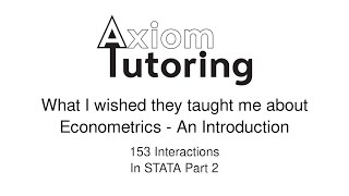 153 Interactions in STATA Part 2