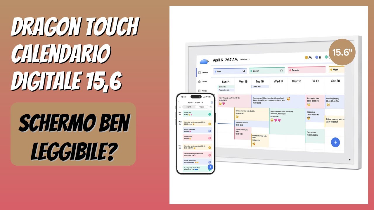 RECENSIONE (2026) : Dragon Touch Calendario Digitale 15,6. DETTAGLI