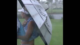 Lexi Thompson And The Wind - Pure Silk-Bahamas Lpga Classic Round 4 1-29-2017