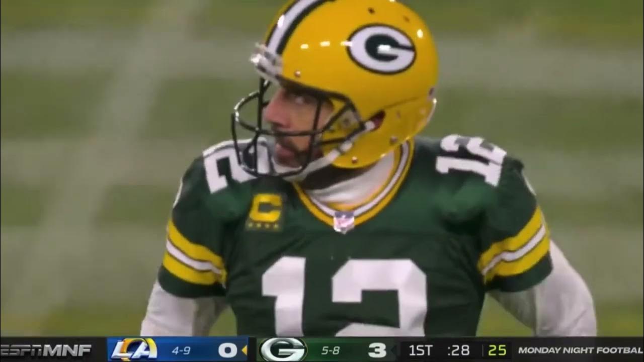 Aaron Rodgers Throws Interception to Taylor Rapp Rams vs Packers YouTube