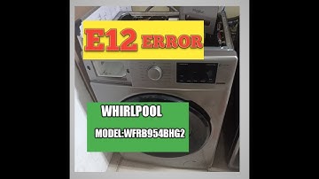 E12 ERROR  WHIRLPOOL FRONT LOAD WASHING MACHINE, BROKEN  DRAIN PUMP