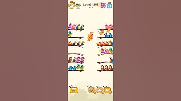 Bird sort calar game leval 1205 #games #leveldesign #gameplay #colorgame #gaming #colorconcept game