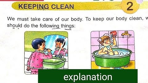 DAV class 1 EVS chapter 2 keeping clean