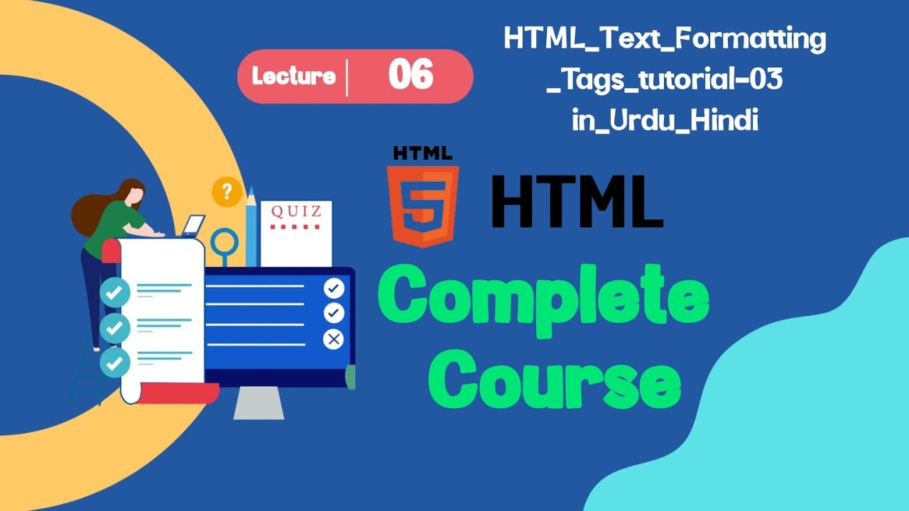 HTML Text Formatting Font Tag Tutorial in Hindi _ Urdu - Part 3