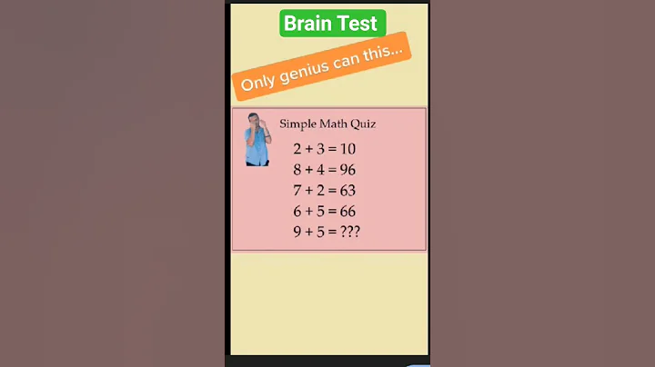 🧠 Can You Solve This Math Brain Quiz? 🤯 | #MathChallenge #BrainTest #Shorts