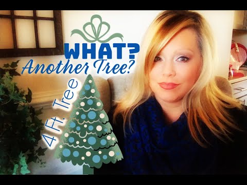 DECORATE ANOTHER 4 FT. CHRISTMAS TREE WITH ME - THIS IS A FUNKY/WHIMSICAL TREE!