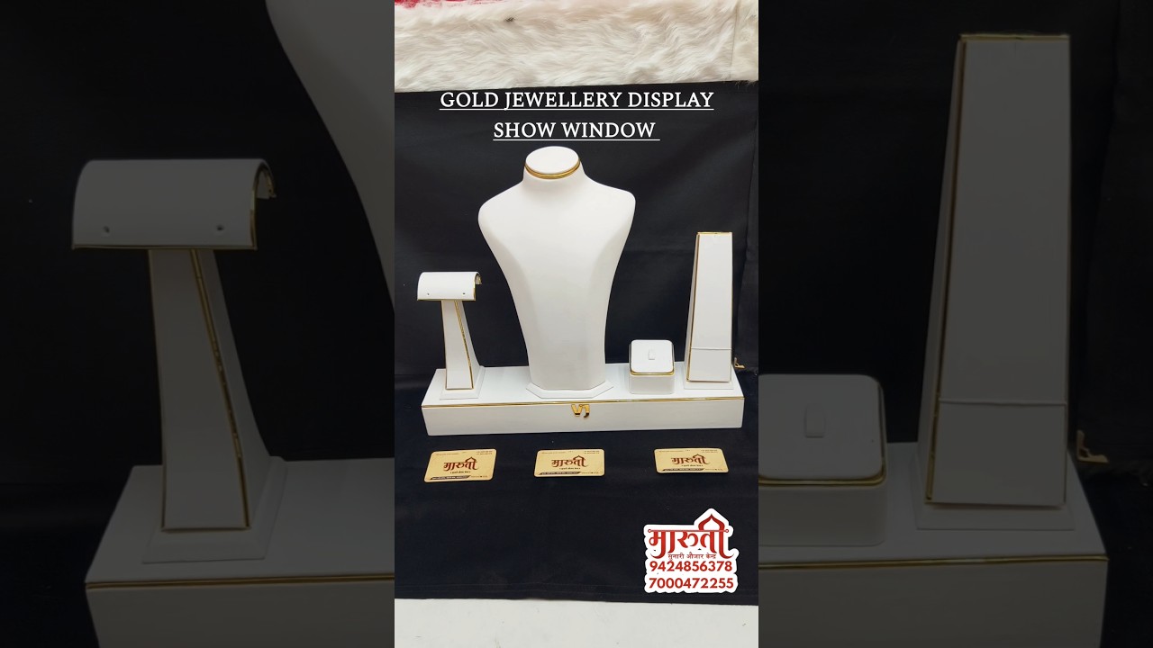 GOLD JEWELLERY DISPLAY STAND | GOLD SHOWROOM DISPLAY TRAY | 9424856378