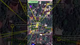 Super Mikhmon menampilkan klien rt rw net mikrotik dalam peta google map.#vpn.miftahulhuda.net
