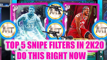 TOP 5 SNIPE FILTERS RIGHT NOW IN NBA 2K20 MY TEAM! DO THIS RIGHT NOW! | NBA 2K20 MY TEAM